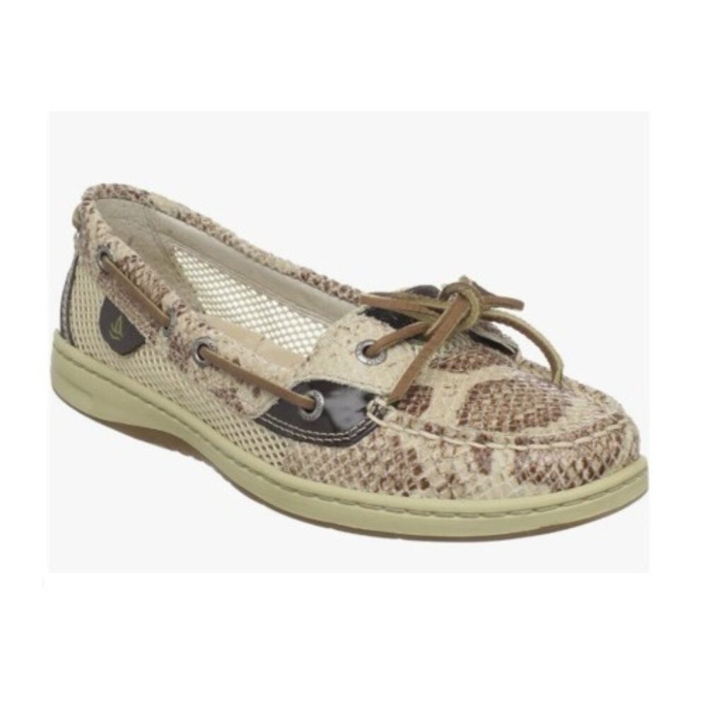 Sperry Top-Sider Women's Leather and Mesh Snake skin size 9 EUC